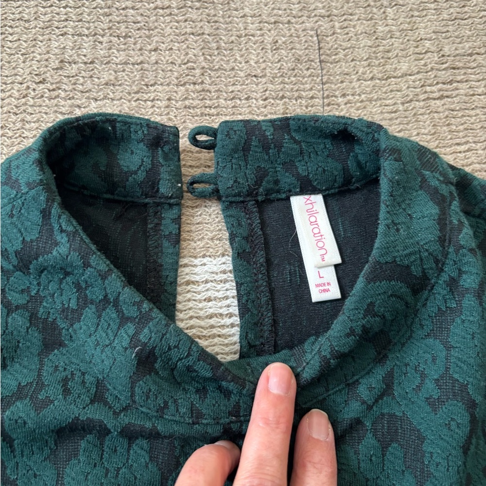 Xhilaration Green and Black Patterned Dress - Picture 2 of 4